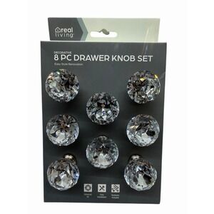 Real Living 8 Piece Decorative Rhinestone‎ Drawerknob Set